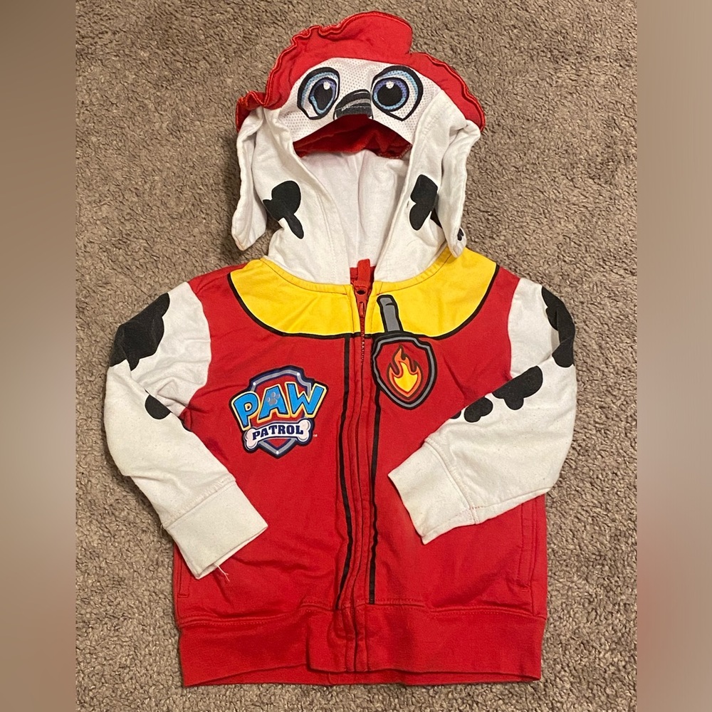 Nickelodeon 3T Paw Patrol Marshall Zip Up Hoodie Sweatshirt